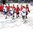 ST. CATHARINES, CANADA - JANUARY 14: Team France and Team Switzerland shake hands during relegation round action at the 2016 IIHF Ice Hockey U18 Women's World Championship. (Photo by Francois Laplante/HHOF-IIHF Images)

